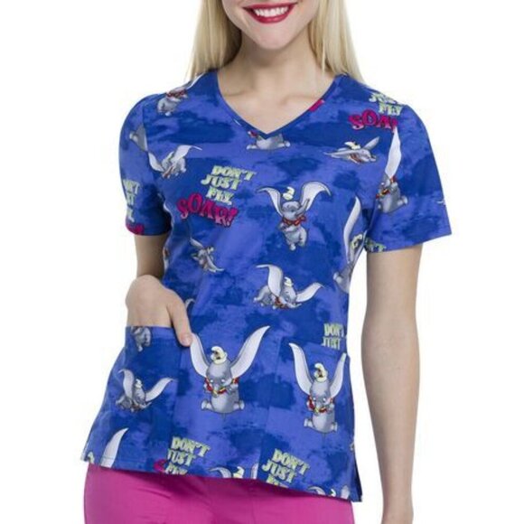 Disney Dumbo Scrub Top Shirt 2XL - Picture 1 of 6